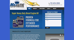 Desktop Screenshot of majesticlubricants.com